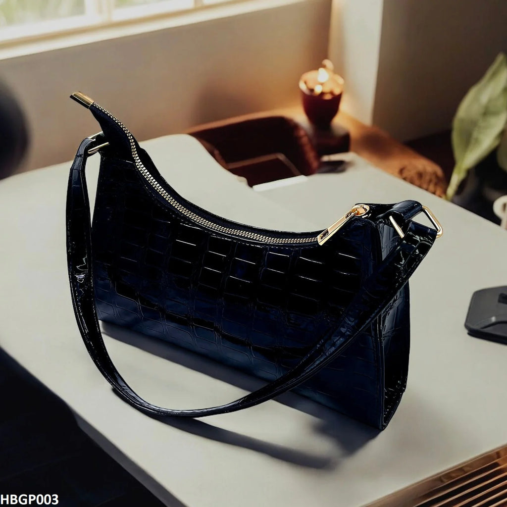 Crocodile Pattern Armpit Hand Bag