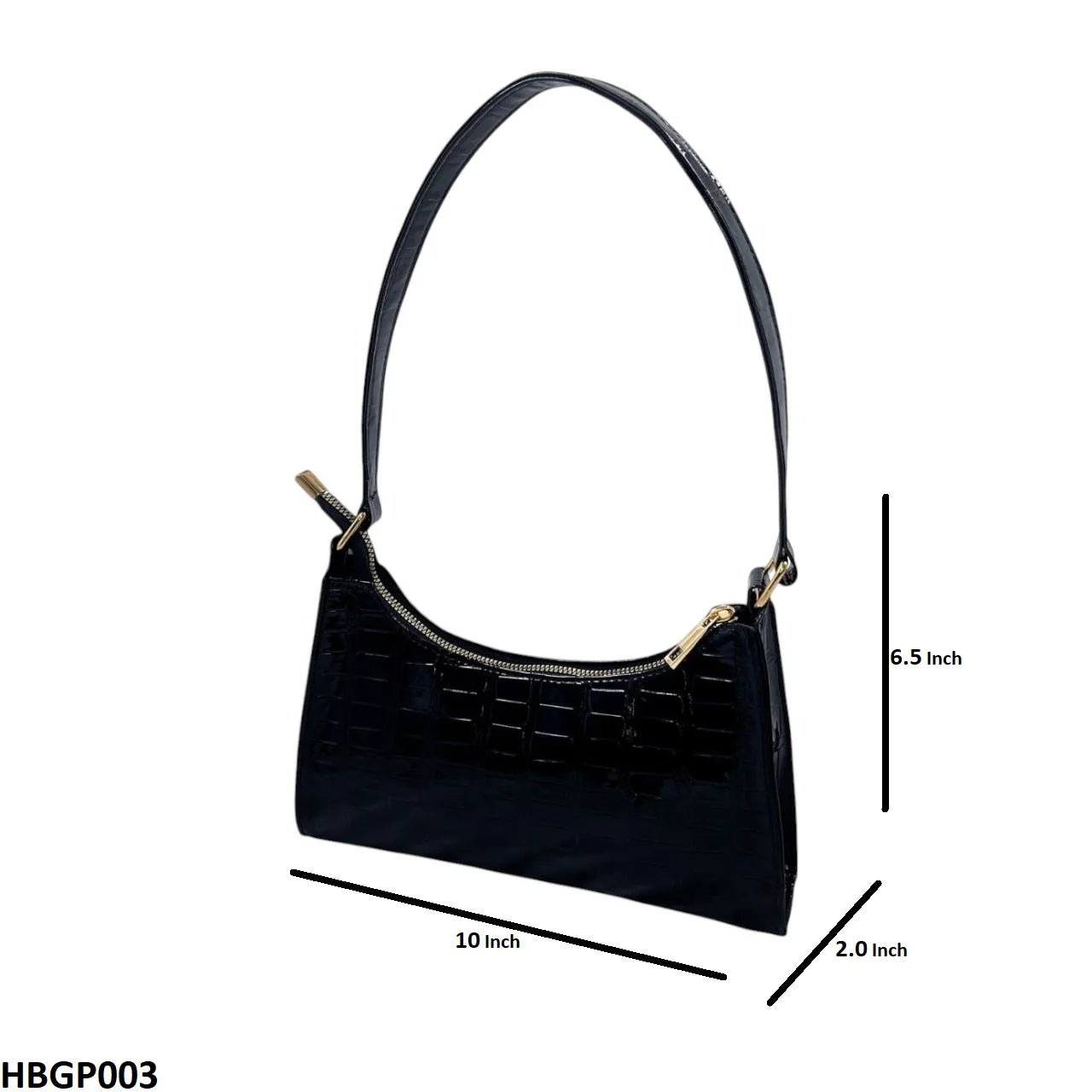 Crocodile Pattern Armpit Hand Bag